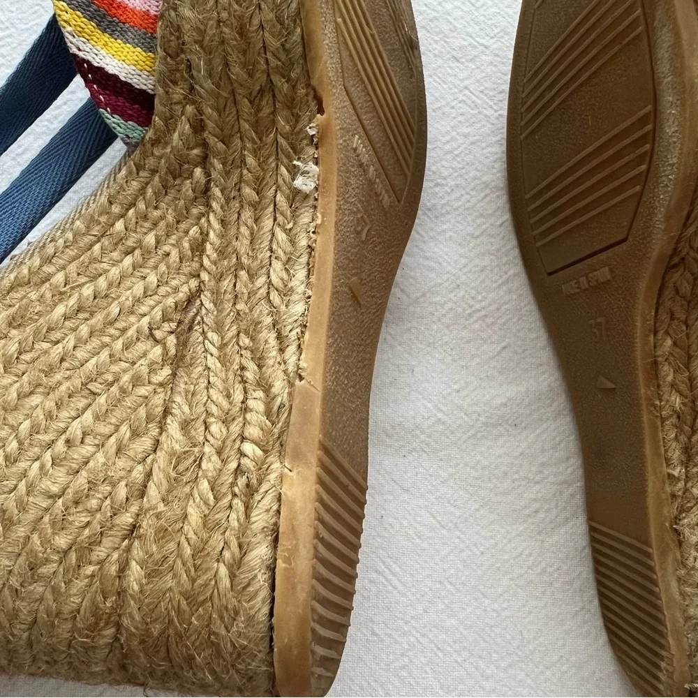 PENELOPE CHILVERS High Catalina Picasso Espadrille Multi Stripe Size 37